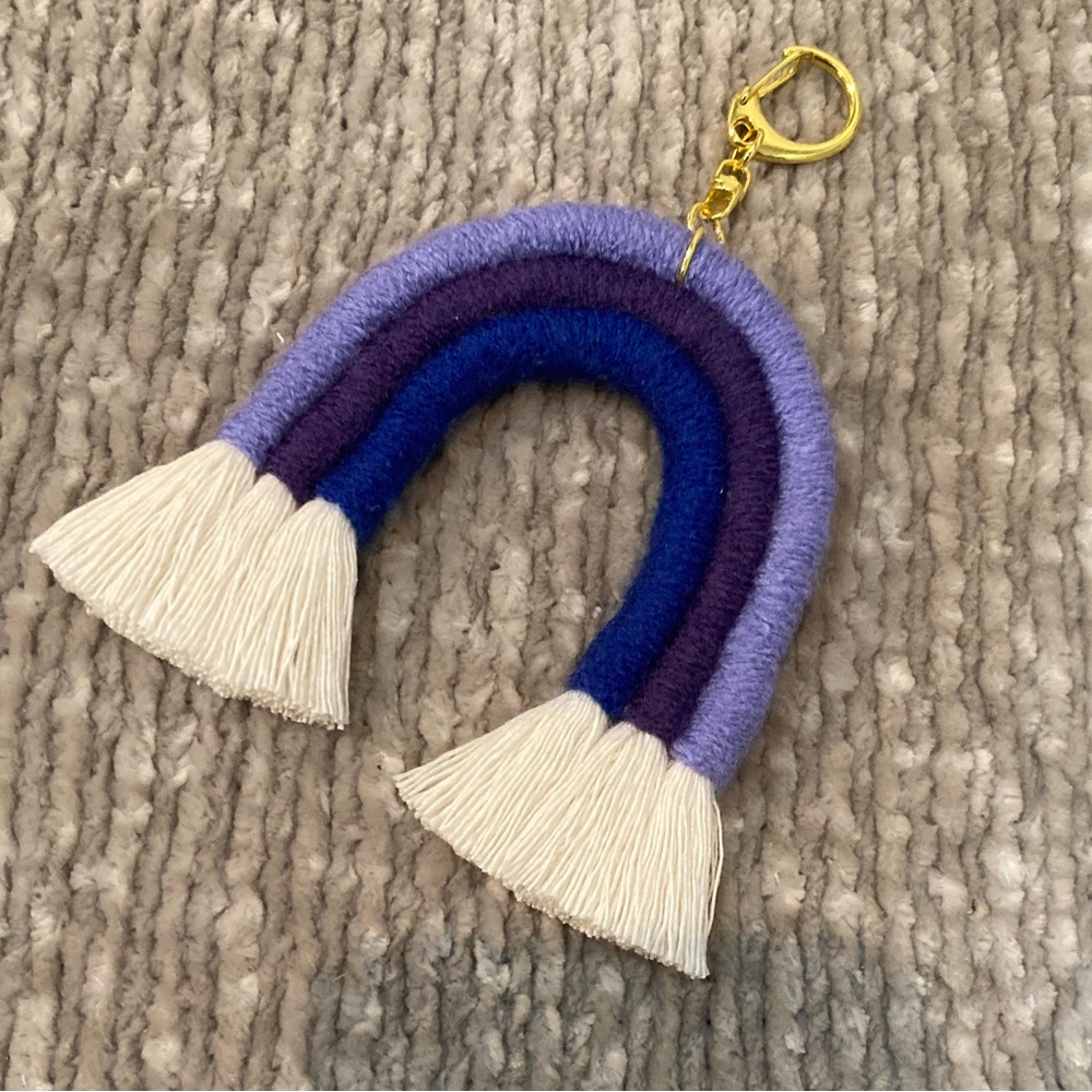 🔸NWT🔸 Boho Macrame Rainbow Keychain / Purse Charm/ Tassel
